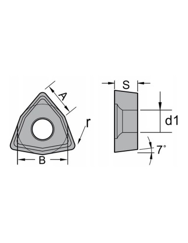 Placa strung WCMT 06T304, ideala pentru otel si INOX