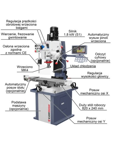 Freza metal ZX 7045 B1, precizie pentru lucrari complexe