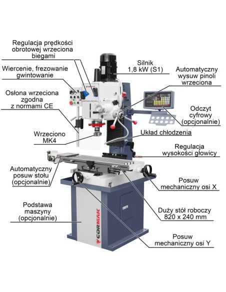 Freza metal ZX 7045 B1, precizie pentru lucrari complexe