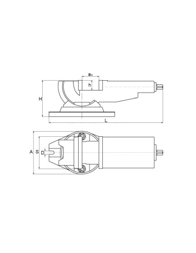 Menghina CORMAK 160mm cu baza rotativa pentru precizie