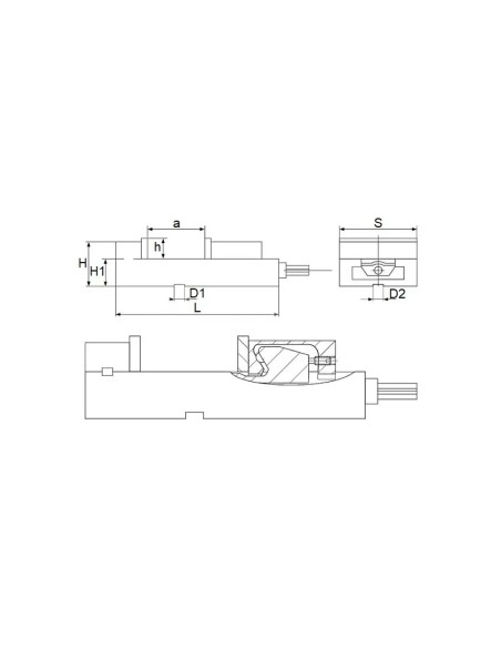 Menghina precizie 160 mm, fixare superioara