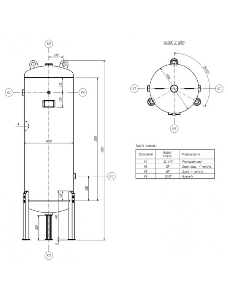 Rezervor presiune aer 270L, 11 bar, fiabil si durabil