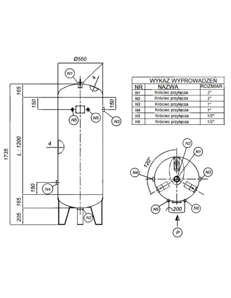 Rezervor presiune 300L pentru uz industrial, robust