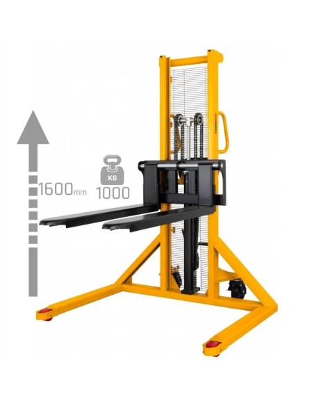Stivuitor manual 1000kg, ridicare 1600mm, eficient
