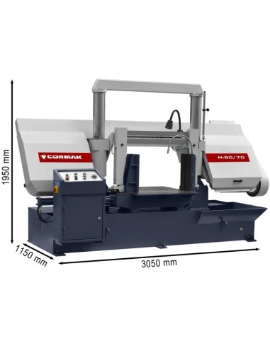 Fierastrau industrial metale CORMAK H-50/70 - Precizie Hidraulica