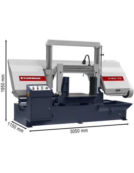 Fierastrau industrial metale CORMAK H-50/70 - Precizie Hidraulica