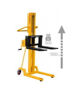 Stivuitor manual L513 - Capacitate 500 kg, Inaltime 1300 mm