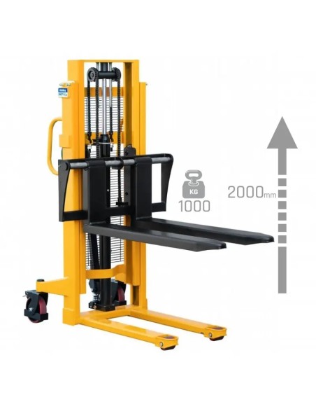 Stivuitor manual capacitate 1000 kg, stabilitate ridicata
