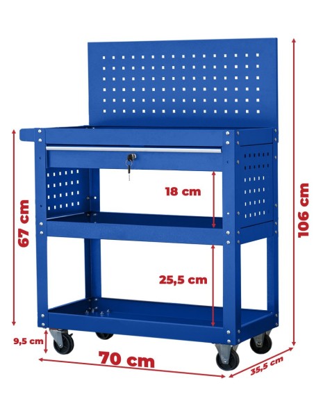 Carucior atelier SP-001 cu sistem siguranta