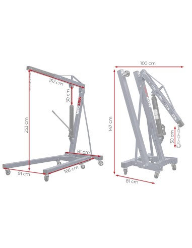 Macara TL1001-2 Capacitate 2 Tone Pliabila Atelier