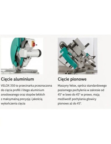 Fierastrau circular VELOX 350, ideal pentru taierea aluminiului