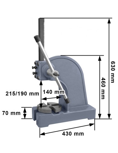 Dimensiunile specifice acestei prese