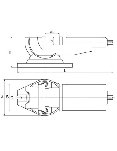 Menghina inclinabila Cormak QHK 125 - dimensiuni