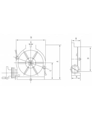 Masa rotativa orizontal si vertical Cormak RT 76