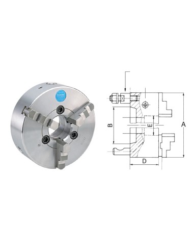 Universal cu 3 bacuri cu fixare centrica, DIN 55027, D250 - Camlock 6