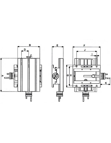 Masa cu deplasare in cruce Cormak 185 x 100 mm - diagrama