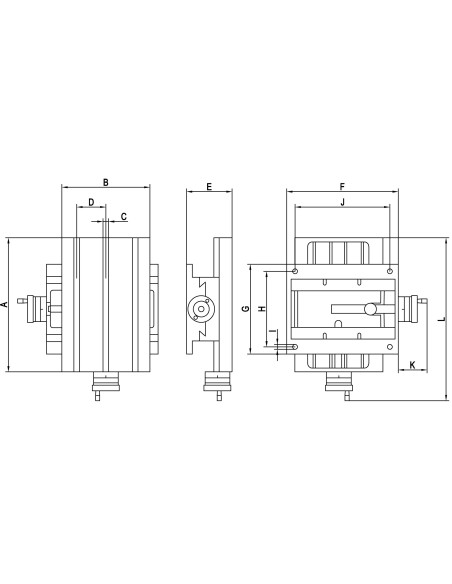 Masa cu deplasare in cruce Cormak 555 x 195 mm - diagrama