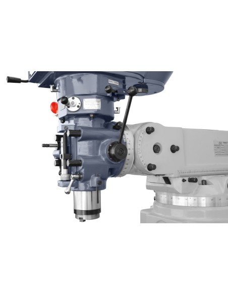 Este echipata cu cap frezor inclinabil de la +90° la -90° stanga-dreapta, +45° la -45° fata-spate si 180° orizontal