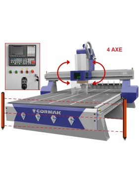 Acest router CNC este prevazut cu a 4-a axa si magazie cu 8 scule 2