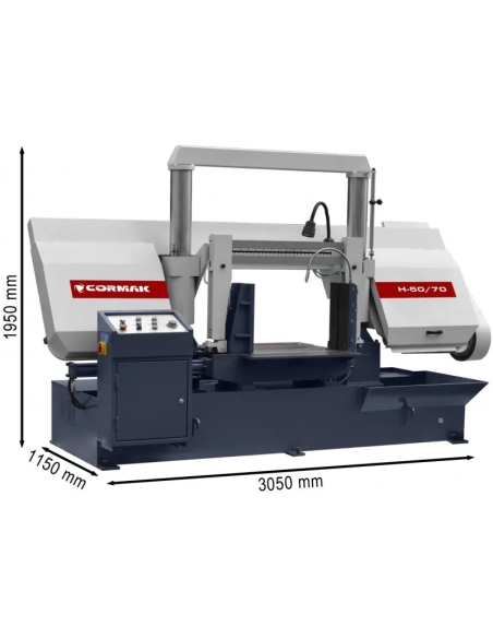 Fierastrau industrial metale CORMAK H-50/70 - Precizie Hidraulica