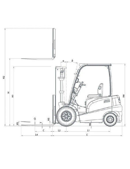 Motostivuitor electric WS25E30, incarcare 2500kg