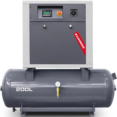 Compresor cu surub LUFT 700 5,5 kW pe rezervor 200 L 2