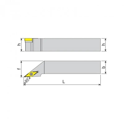 Cuțit de strung SVJBL 2525 M16 cu prindere S 2