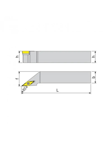 Cuțit de strung SVJBL 2525 M16 cu prindere S