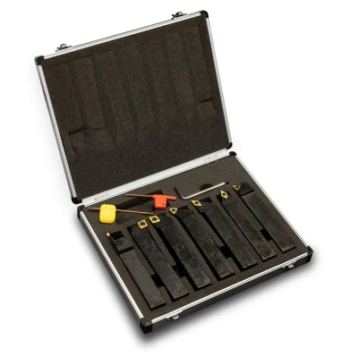 Set de 7 cuțite pentru strung 25 × 25 mm în cutie solidă