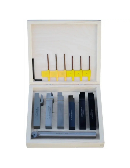 Set de 7 cuțite de strung 20×20 mm cu plăcuțe incluse