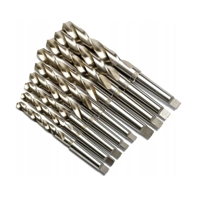 Set burghie pentru metal HSS cu con Morse, 9 bucăți
