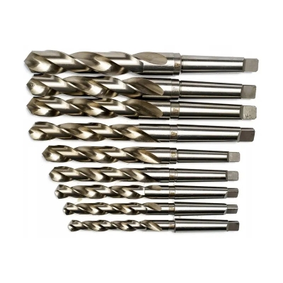 Set burghie pentru metal HSS cu con Morse, 9 bucăți 2