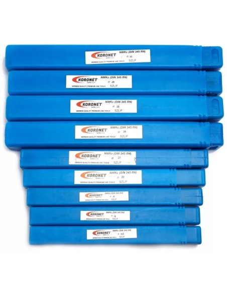 Set burghie pentru metal HSS cu con Morse, 9 bucăți