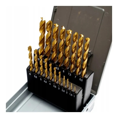 Set burghie HSS-E cobalt TiN pentru metal dur