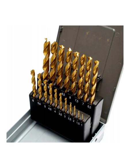 Set burghie HSS-E cobalt TiN pentru metal dur