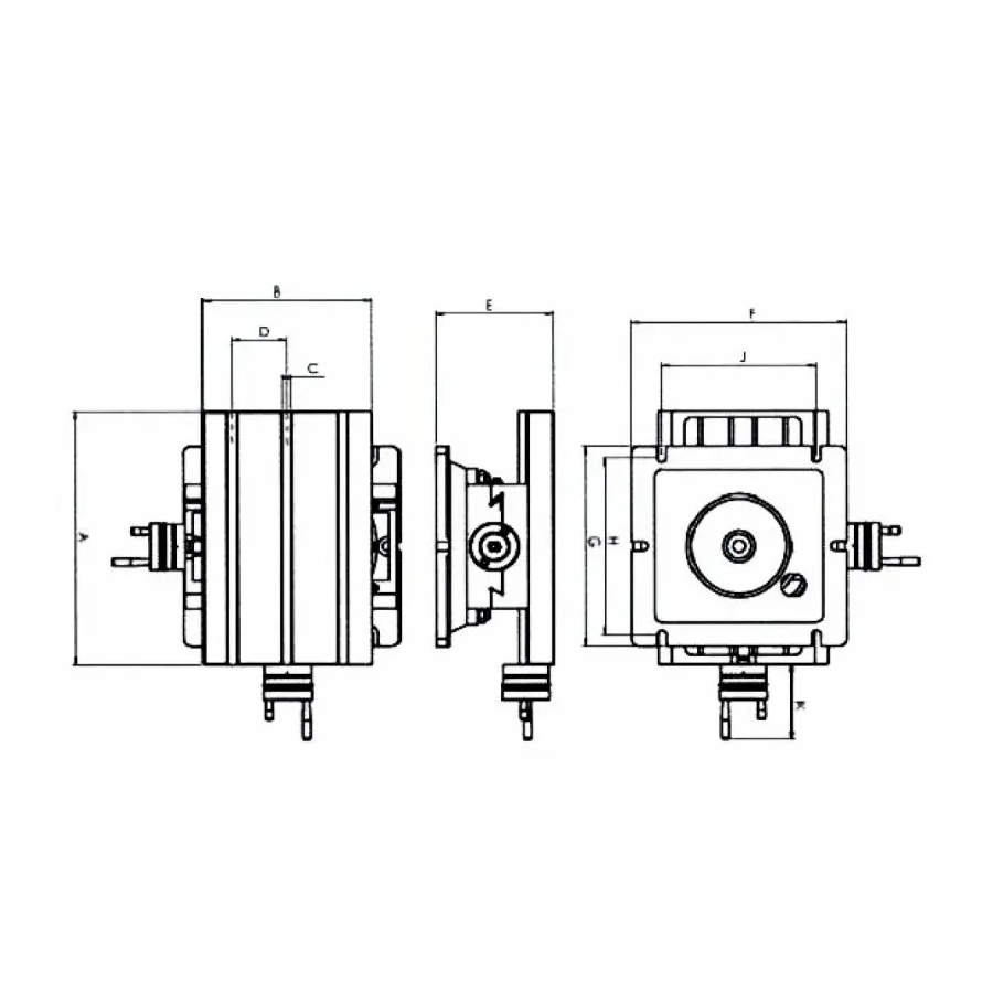 Masă rotativă în cruce 330×220 mm pentru poziționare precisă