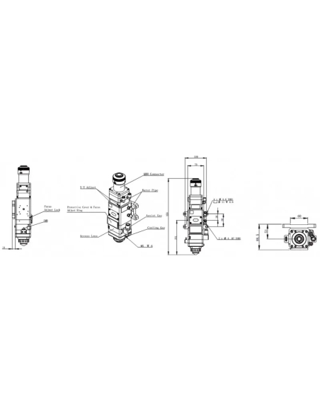 Cap de tăiere laser RAYTOOLS BT240S pentru precizie industrială