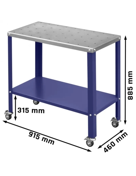 Masă de sudură mobilă ST915, robustă pentru atelier