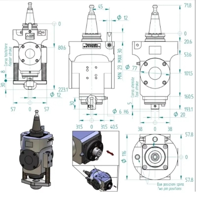 Agregat CNC ISO30 cu cuțit oscilant pentru debitare precisă 2
