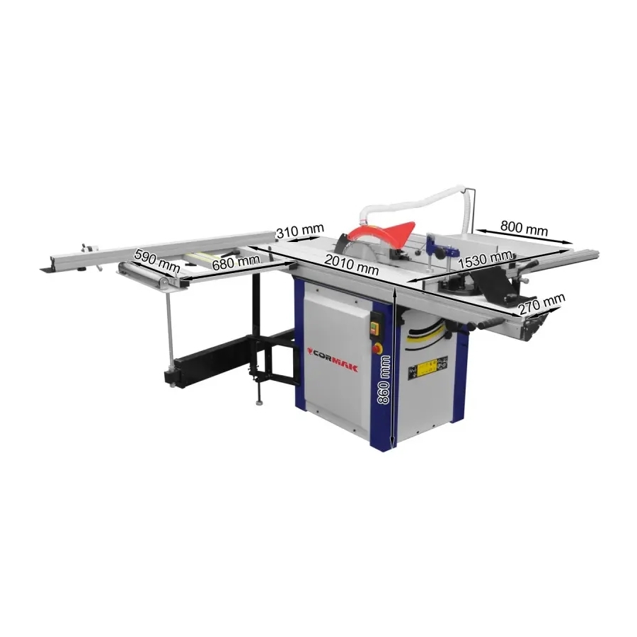 Fierăstrău circular CORMAK PS12E-2000 cu masă culisantă