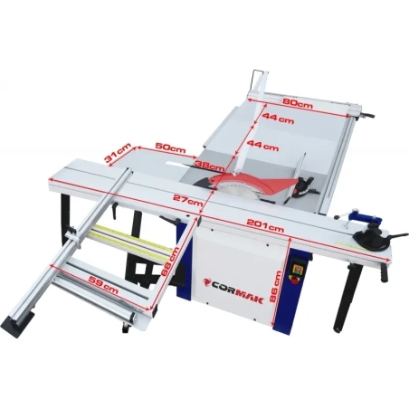 Fierăstrău circular CORMAK PS12E-2000 cu masă culisantă