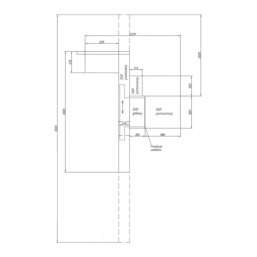 Fierăstrău circular CORMAK PS12E-3000 cu masă glisantă