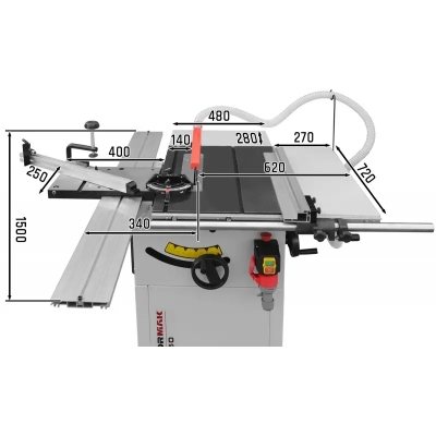 Fierăstrău circular CORMAK TS250 pentru tăieri precise 2