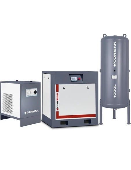 Set compresor THEOR 20 cu uscător și butelie 1000 l