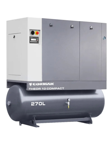 Set compresor cu șurub CORMAK THEOR 10 cu rezervor 270 l