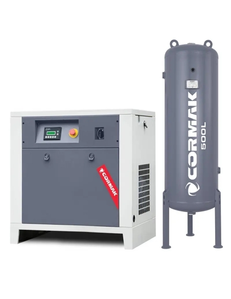 Compresor cu șurub CORMAK LUFT 700 cu rezervor 500 l