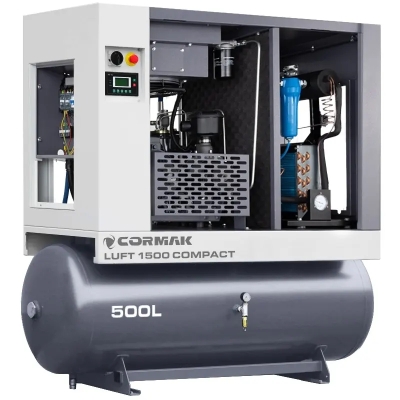 Compresor cu șurub LUFT 1500 cu uscător și rezervor 500 l 2