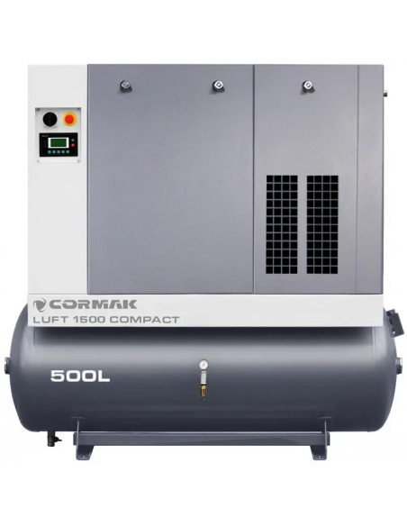 Compresor cu șurub LUFT 1500 cu uscător și rezervor 500 l