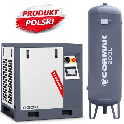 Compresor cu șurub LUFT 400 cu butelie verticală 200 l