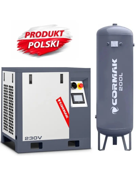 Compresor cu șurub LUFT 400 cu butelie verticală 200 l